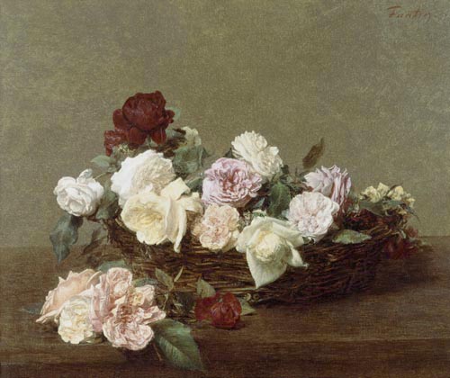 A Basket of Roses from Henri Fantin-Latour