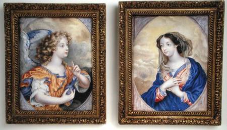 A pair of miniatures depicting the Annunciation from Henri Gascard