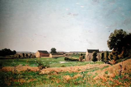 Landscape in Saulce, Yonne from Henri Harpignies
