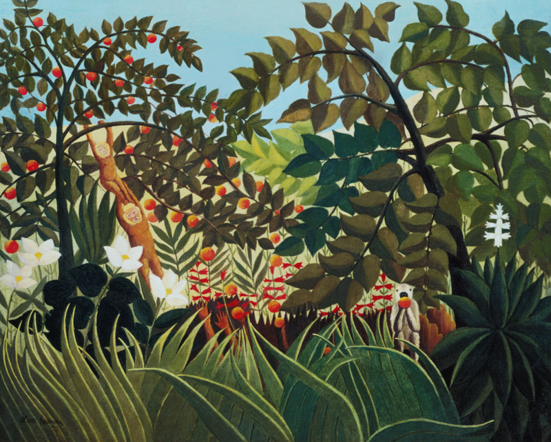 Exotische Landschaft mit spielenden Affen from Henri Julien-Félix Rousseau