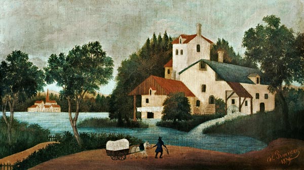 Landschaft mit Wassermühle und Wagen from Henri Julien-Félix Rousseau