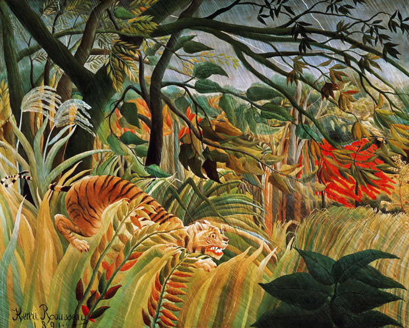 Überrascht! - Sturm im Dschungel from Henri Julien-Félix Rousseau