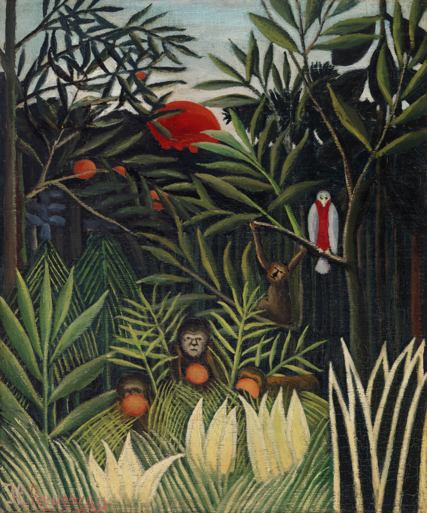 Affen und Papagei im Urwald from Henri Julien-Félix Rousseau