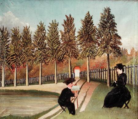 The Artist Painting his Wife from Henri Julien-Félix Rousseau