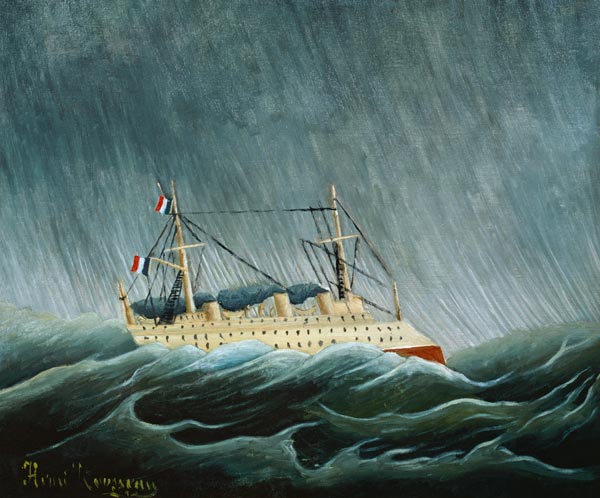 Dampfschiff im Sturm. from Henri Julien-Félix Rousseau