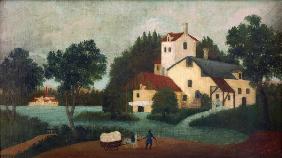H.Rousseau, Horse Cart in front of Mill