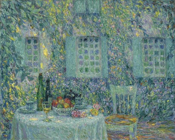 The Table. The Sun on the Leaves, Gerberoy from Henri Le Sidaner