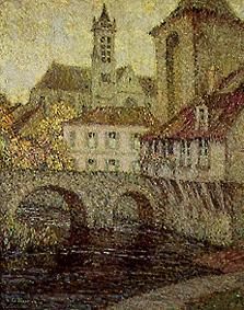 Moret. Brücke, Kirche und Porte de Bourgogne from Henri Le Sidaner