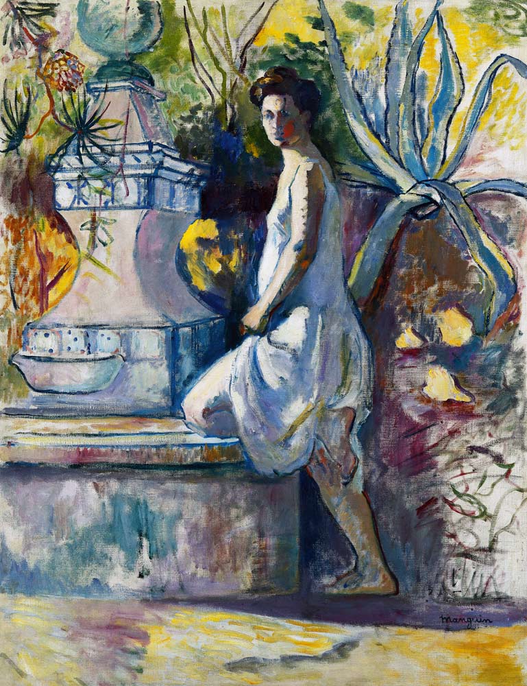 Jeanne am Brunnen, Villa Demiere, 1905 from Henri Manguin