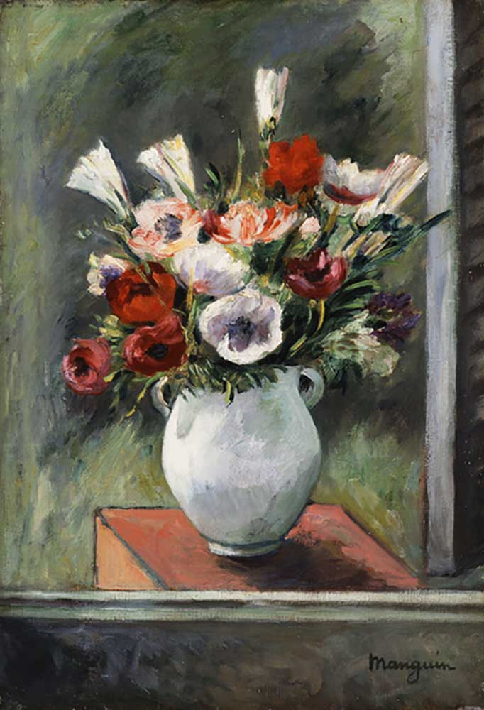 Anemonen in einer weißen Vase, 1917 from Henri Manguin