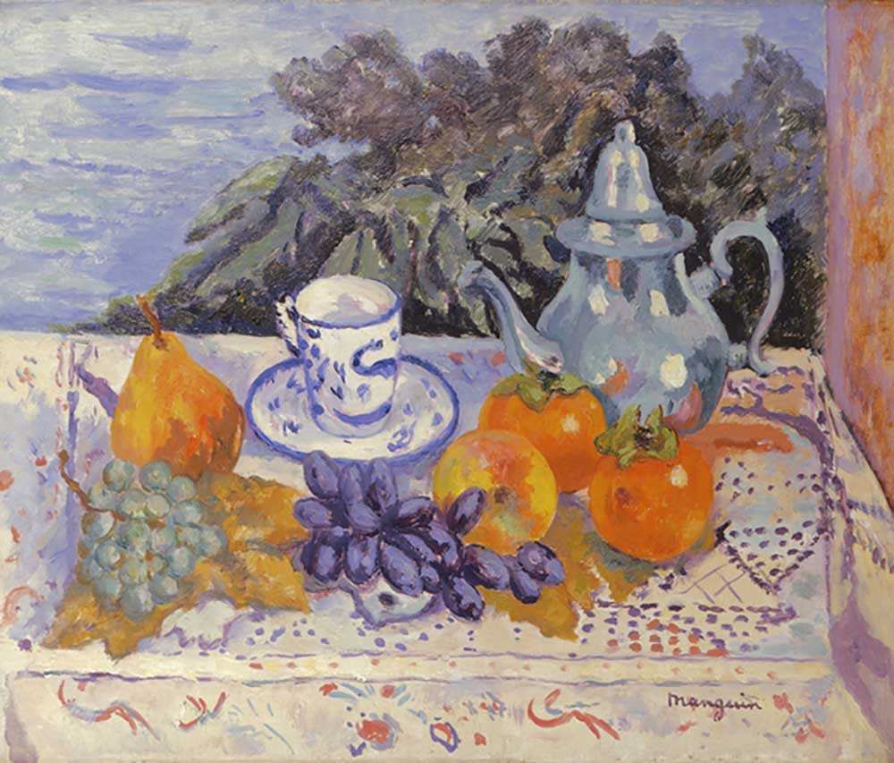 Granatäpfel, Persimmon, Tin, 1941 from Henri Manguin