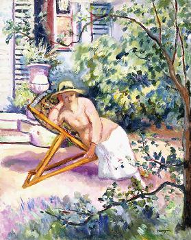 Jeanne im Garten von Neuilly, 1919