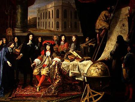 Jean-Baptiste Colbert (1619-83) Presenting the Members of the Royal Academy of Science to Louis XIV from Henri Testelin