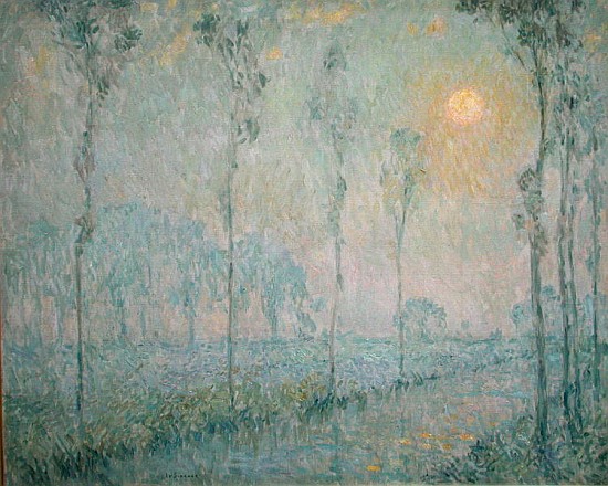 The stream at sunset from Henri Eugene Augustin Le Sidaner