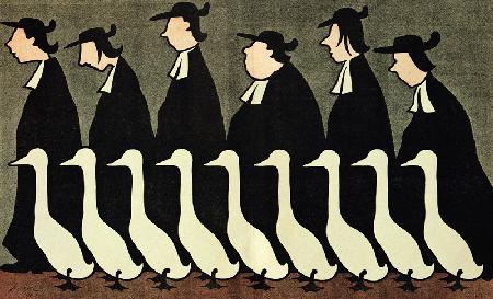 The Geese, anti-clerical caricature from ''L''Assiette au Beurre'', 17th May 1902