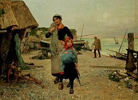 Fischer, mit ihren Netzen nach dem Fang heimkehrend. from Henry Bacon