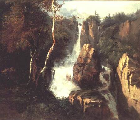 An Alpine Waterfall from Henry Bright