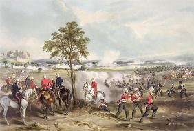 The Battle of Goojerat on 21st February 1849, engraved by John Harris (c.1791-1873) 1850 (coloured e