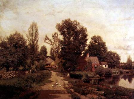 Farmhouse Beside the Mill Pond from Henry Pember Smith