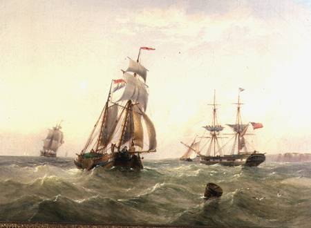 Vessels off a Coastline from Henry Redmore