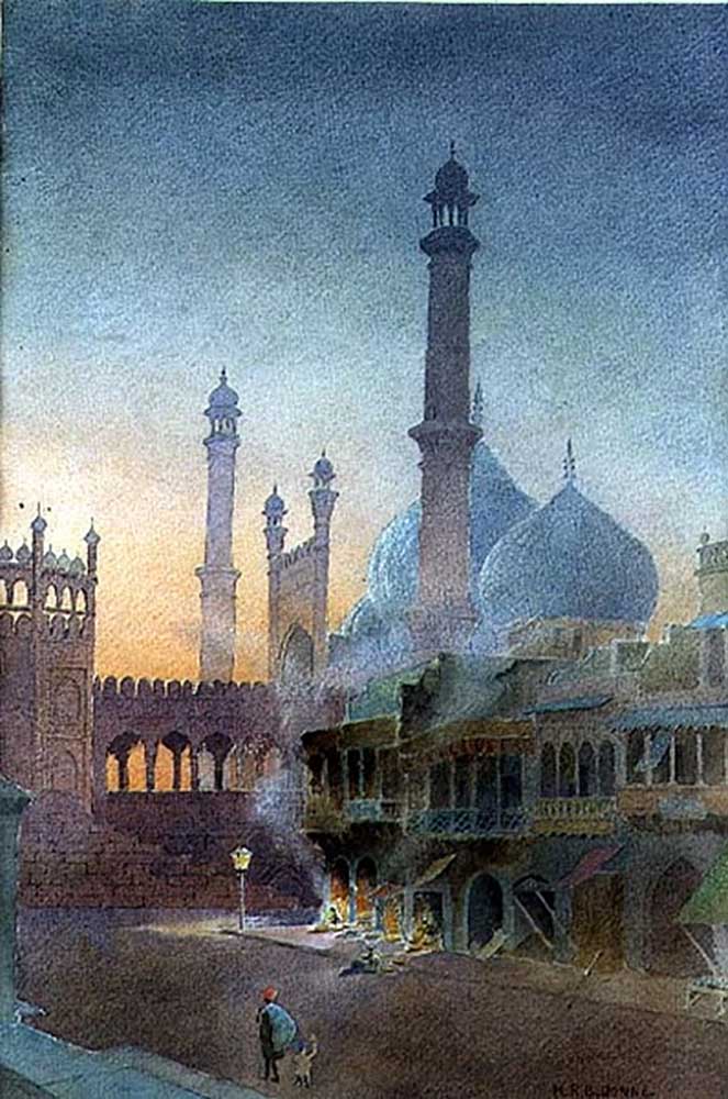Blick auf die Jumma Masjed, Old Delhi from Henry Richard Beadon Donne