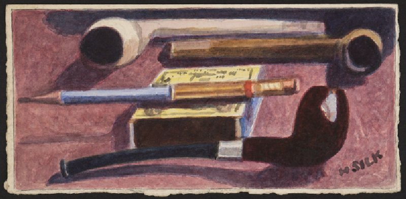Pipes, c.1930 (pencil & w/c on paper) from Henry Silk