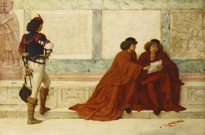 Nachricht aus Trebizond, Szene aus Shakespeare's Kaufmann von Venedig from Henry Wallis