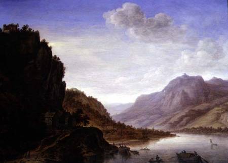 Mountainous River Landscape from Herman Saftleven