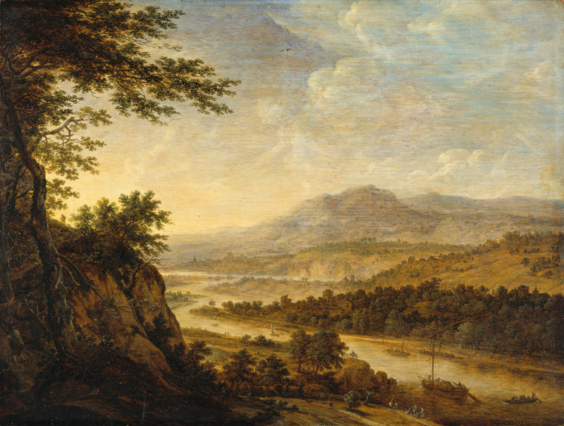 Flusslandschaft mit einem Felsanstieg from Herman Saftleven III