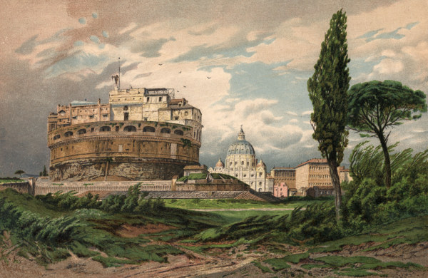 Rom,Castel Sant''Angelo,Petersdom from Hermann Krabbes
