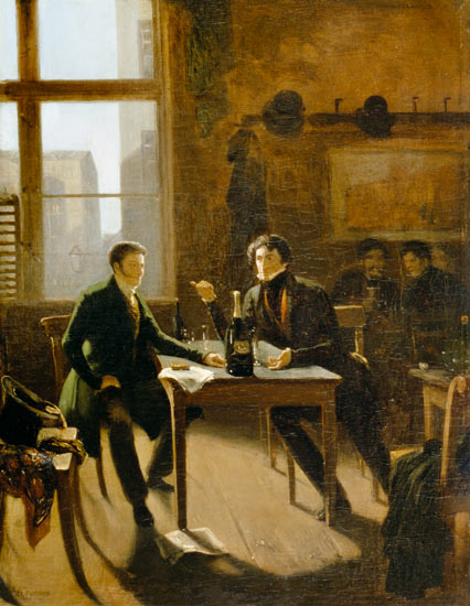 Ernest Theodor Wilhelm Hoffmann (1776-1822) and Ludwig Devrient (1784-1832) at Lutter and Wegner, Be from Hermann Kramer
