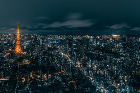 Nachtlandschaft von Tokio