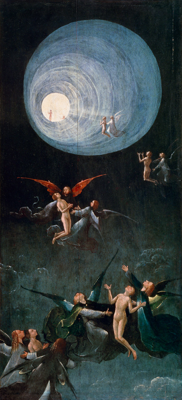 Der Aufstieg in das himmlische Paradies. Tafel der vier Jenseits-Darstellungen from Hieronymus Bosch