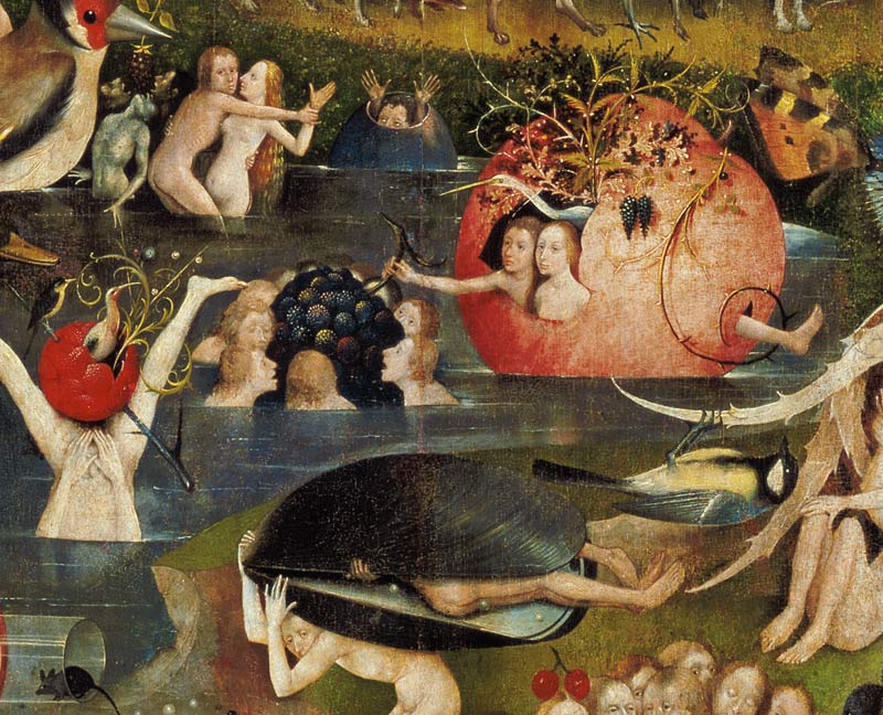 The Garden of Earthly Delights: Allegory of Luxury, detail of the central panel from Hieronymus Bosch