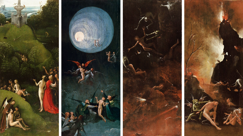 Visionen aus dem Jenseits, Vier Tafeln from Hieronymus Bosch