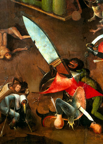 The Last Judgement (Altarpiece): Detail of the Dagger from Hieronymus Bosch
