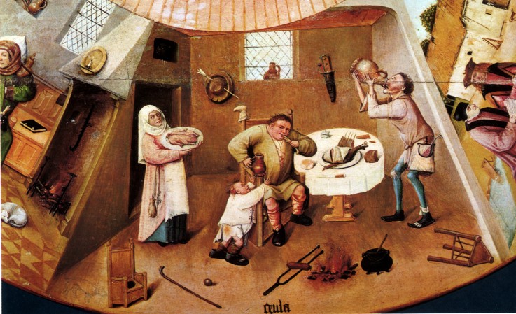 The Seven Deadly Sins and the Four Last Things. Detail: Gluttony from Hieronymus Bosch
