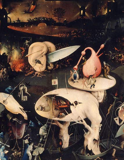 The Garden of Earthly Delights: Hell, right wing of triptych from Hieronymus Bosch