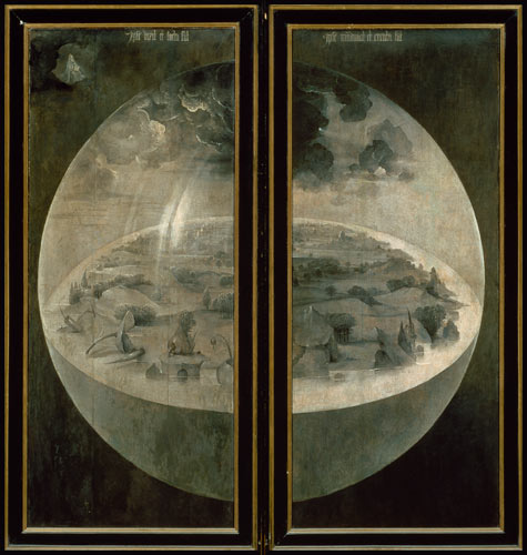 The Creation of the World, closed doors of the triptych 'The Garden of Earthly Delights' from Hieronymus Bosch