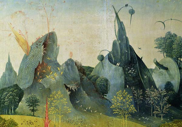 The Garden of Eden, detail from the right panel of The Garden of Earthly Delights from Hieronymus Bosch