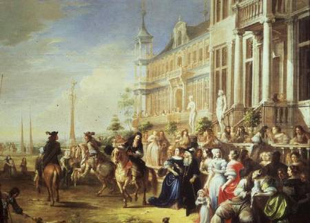An Elegant Company Before a Palace from Hieronymus Janssens