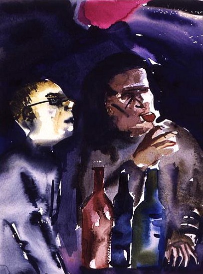 Jazz Cafe, 1998 (w/c on paper)  from Hilary  Rosen