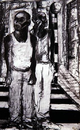 The Street, 2004-05 (charcoal on paper) 