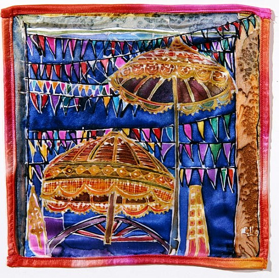 Balinese parasols, 2005 (dyes on silk)  from Hilary  Simon