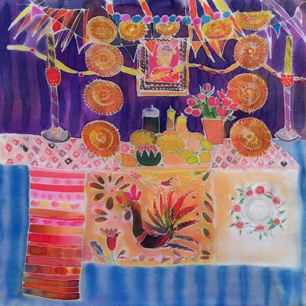 Mexican Shrine with Frida Kahlo, 2006 (dyes on silk)  from Hilary  Simon