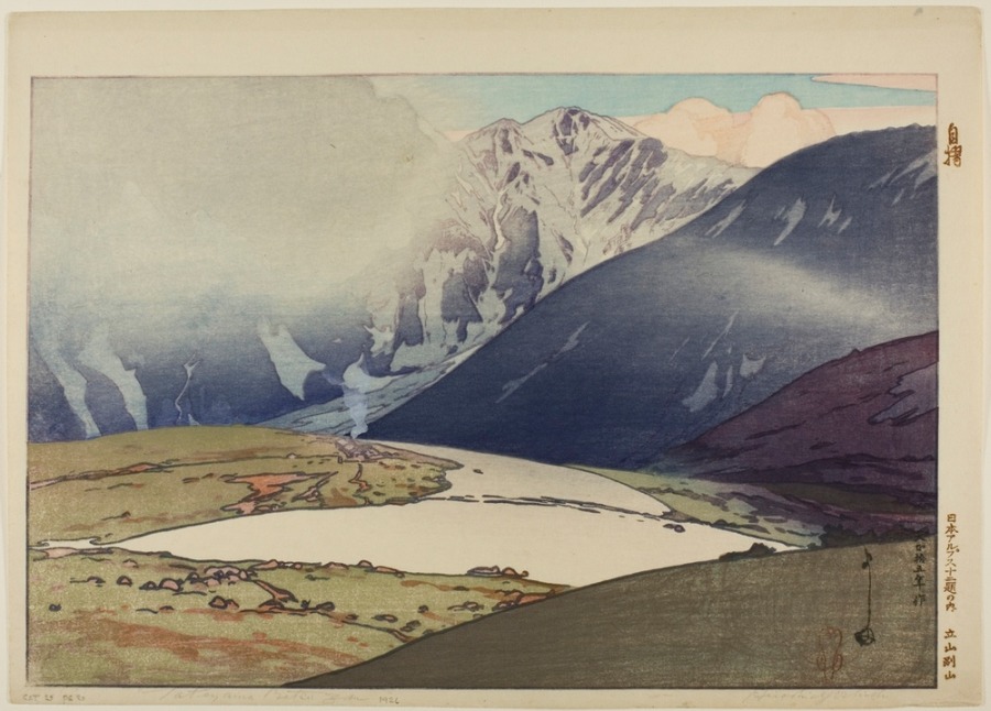 Tateyama Betsuzan, from the series "Twelve Scenes of Japanese Alps" from Yoshida Hiroshi