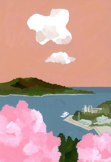 Cherry blossoms and harbors