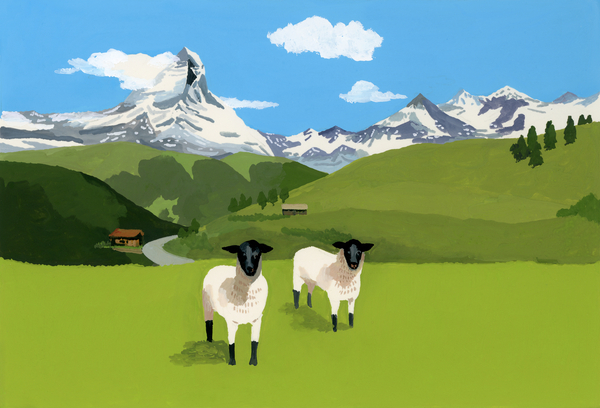 Sheep in Zermatt, Switzerland from Hiroyuki Izutsu