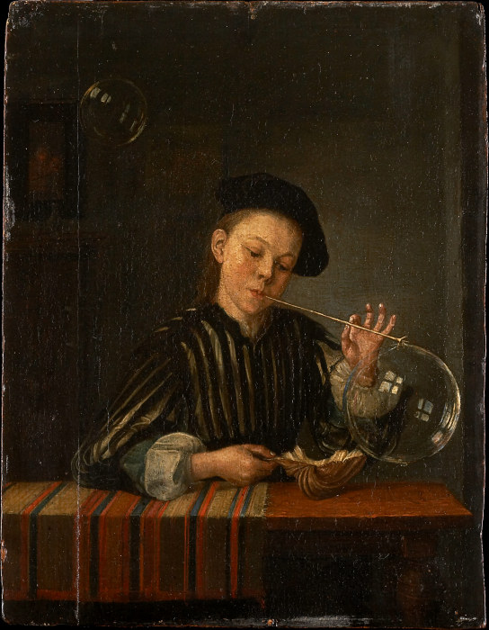 Seifenblasender Junge from Holländischer Meister des 18. Jahrhunderts