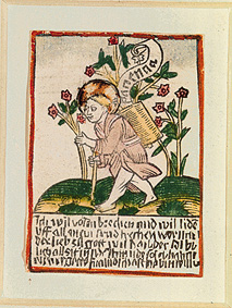 Das Jesuskind mit dem Tragekorb from Holzschnitt (koloriert)